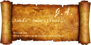 Jakó Amarillisz névjegykártya